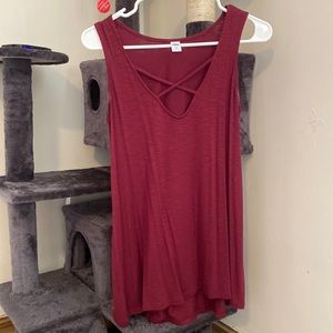 Old Navy XS Burgundy Tank Top